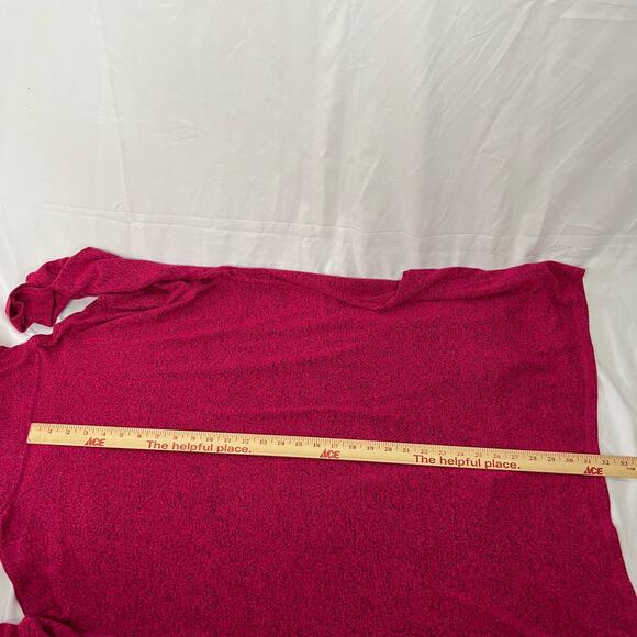 Cozy Cabincore Pink Fuchsia Cowl Neck Romantic Casual Tunic Top Livi Women 18/20 - Picture 12 of 12